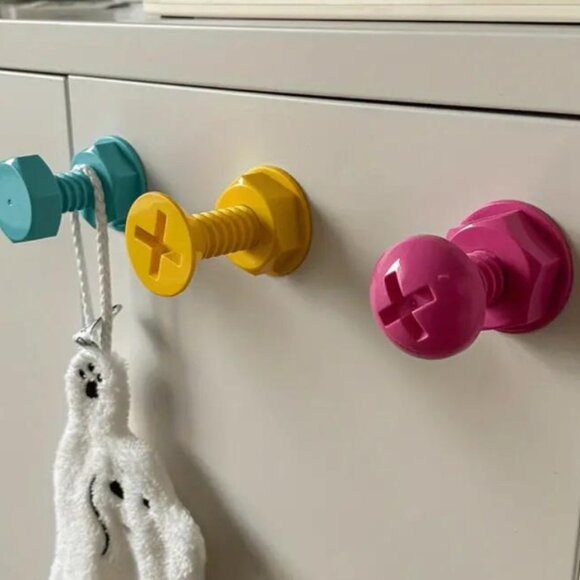 Creative Small Screw Hook - No Punching, Wall & Door Hanger for Clothes & Caps - Picture 1 of 4